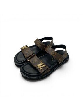 Louis Vuitton | Shoes | Louis Vuitton Lock It Slide Sandal Size 36